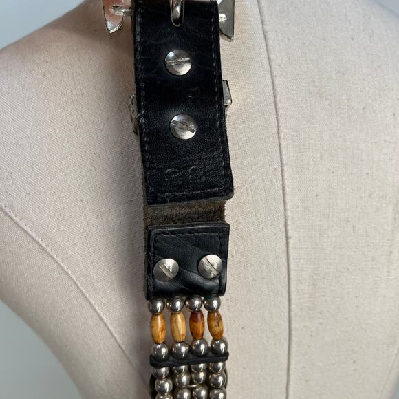 Western Conch Leather Belt 38 main image 4